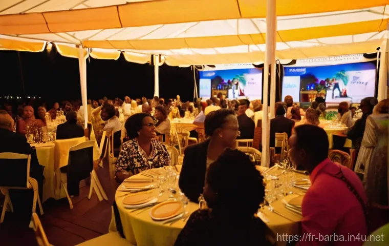 바베이도스 영화배우 및 감독 - **Prompt:** A collaborative and focused group of Barbadian filmmakers, including a director, cinemat...