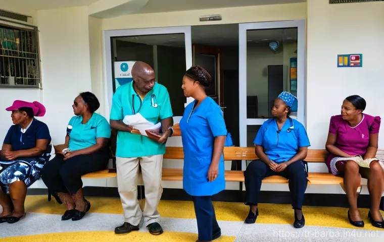 바베이도스 의료 시스템 및 병원 - Image Prompt 1: Public Healthcare in Barbados - The Queen Elizabeth Hospital**